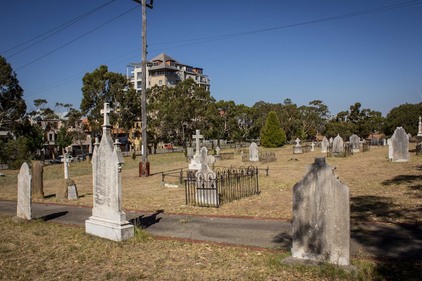 East Perth Cemeteries are now surrounded by new houses, November 30, 2015.