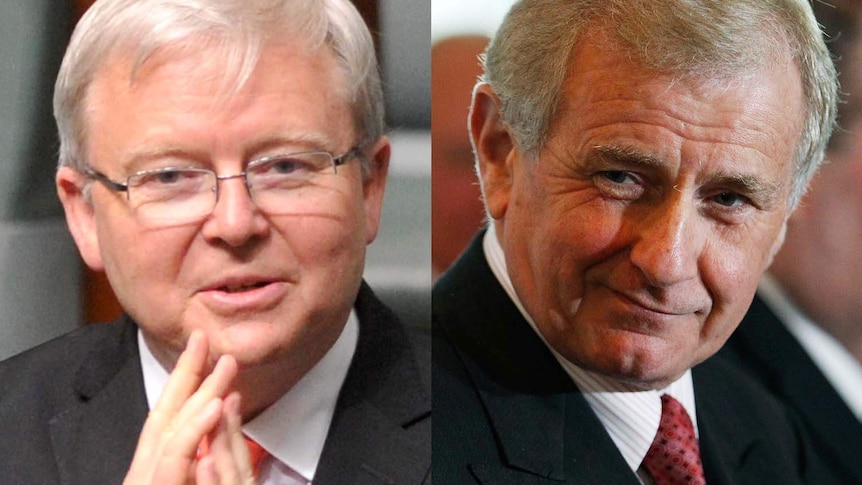 Kevin Rudd (left) and Simon Crean