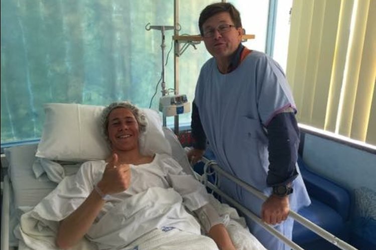 Cooper Allen in good spirits recovering in hospital.