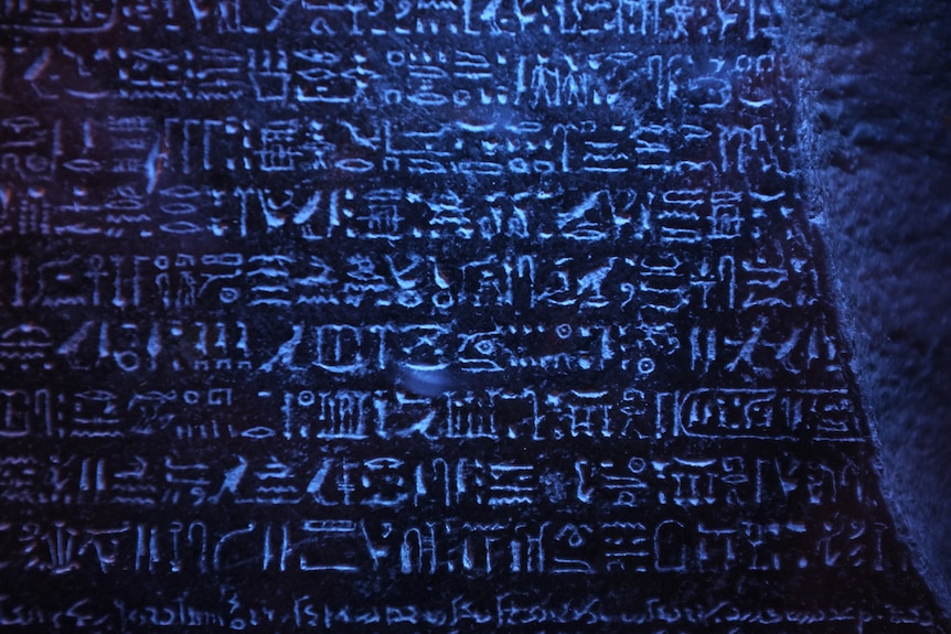The crowd favourite: some of the inscriptions seen on the Rosetta Stone.