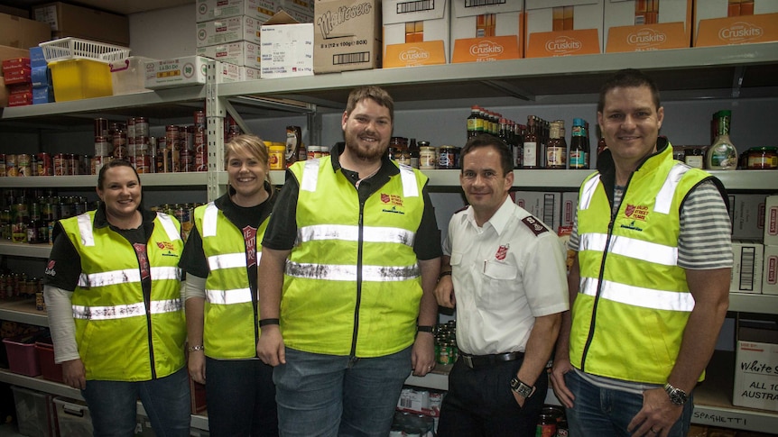 Salvos volunteers in Perth prepare to go out to parks with food