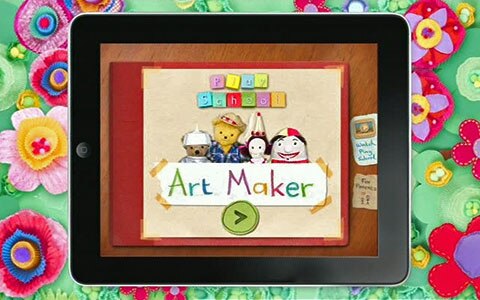 Play School Art Maker app on iPad screen