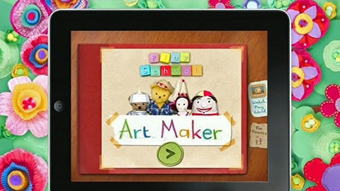 Play School Art Maker app on iPad screen