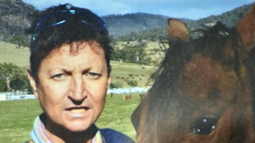Family photo of Martin Harwood with a horse.