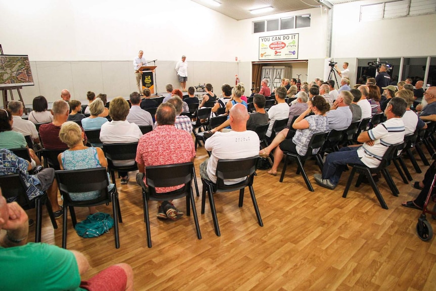 More than 100 residents on Queensland's Sunshine Coast attend a public meeting