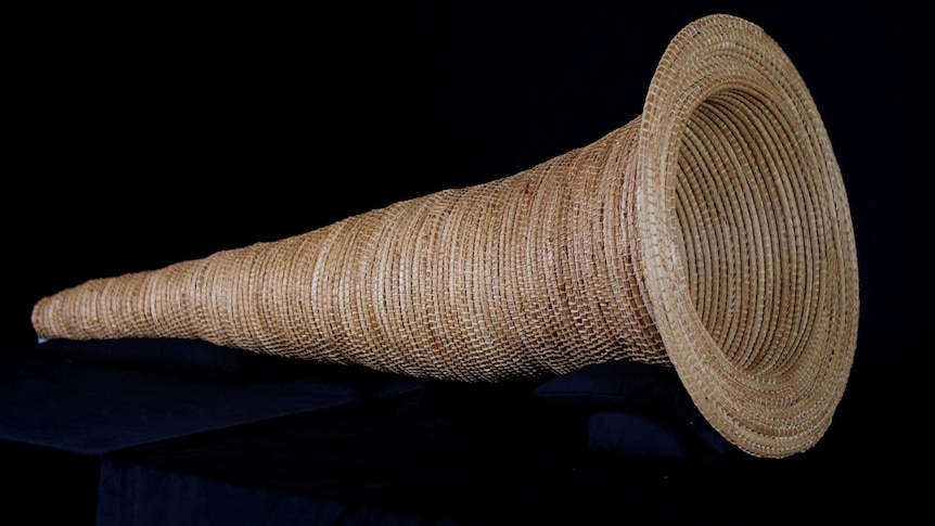 An woven Indigenous fish trap