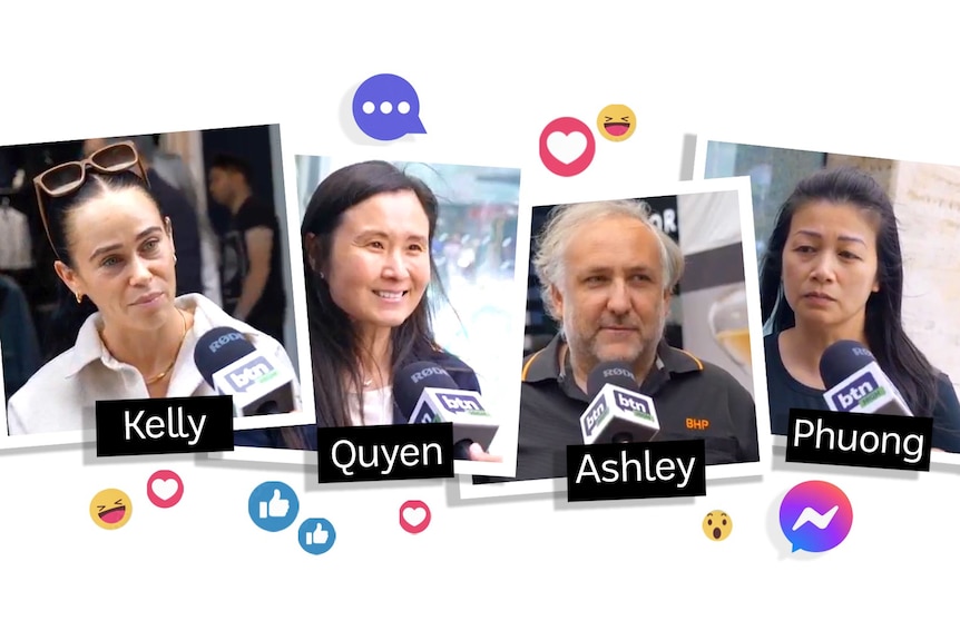 A composite image of five adults with their names: Kelly, Quyen, Ashley and Phuong