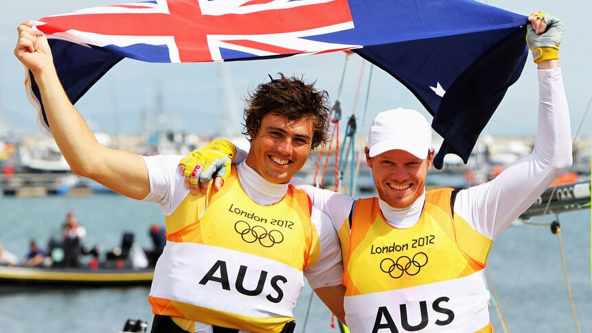 Olympic gold medallists, Iain Jensen and Nathan Outteridge.