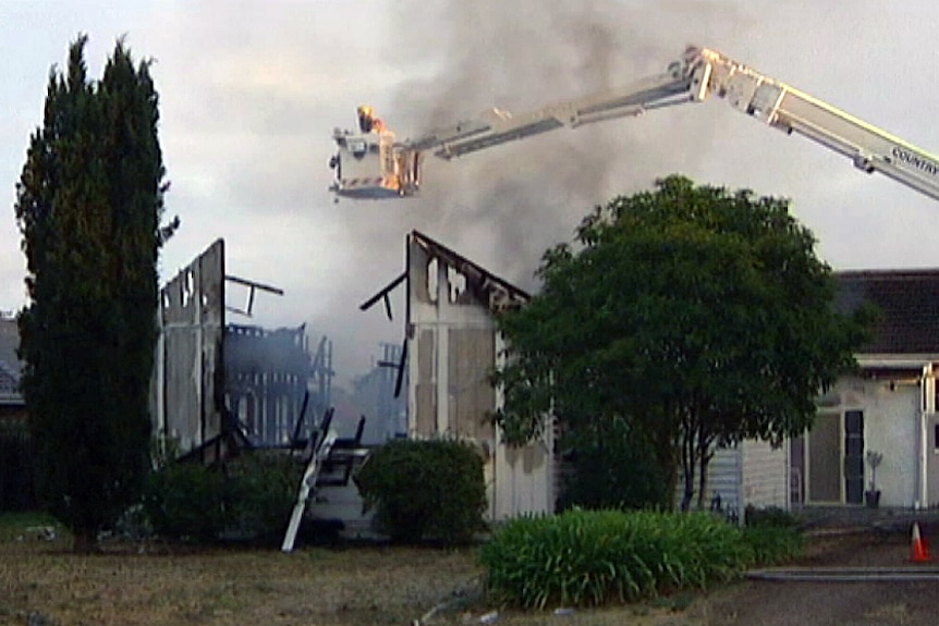 St Peter's Church in Geelong was completely destroyed by a suspicious fire.