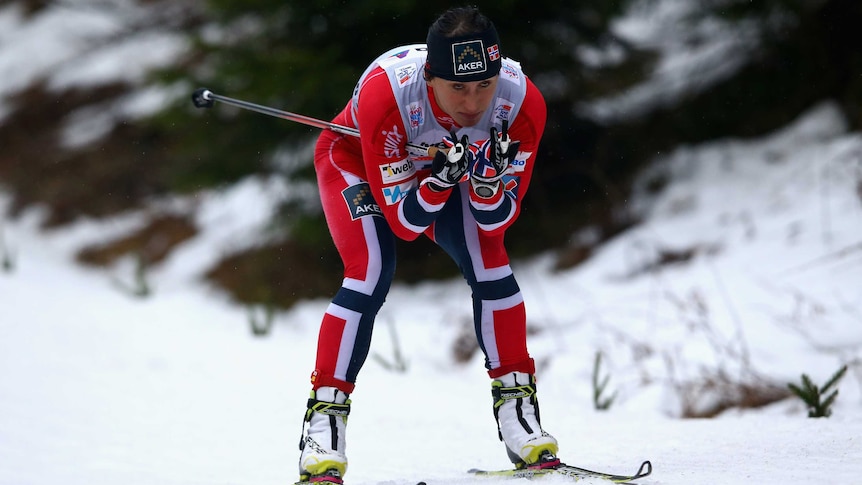 Norway's Marit Bjoergen competes in the Cross Country World Cup in December 2013.