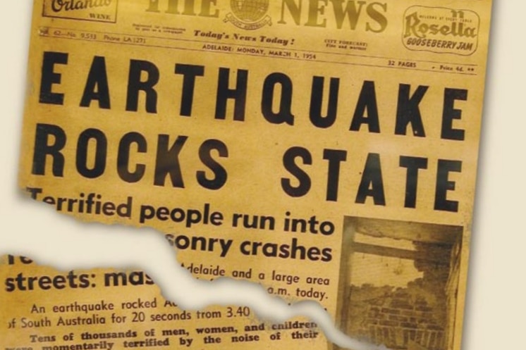 The front cover of a newspaper reporting on an earthquake.