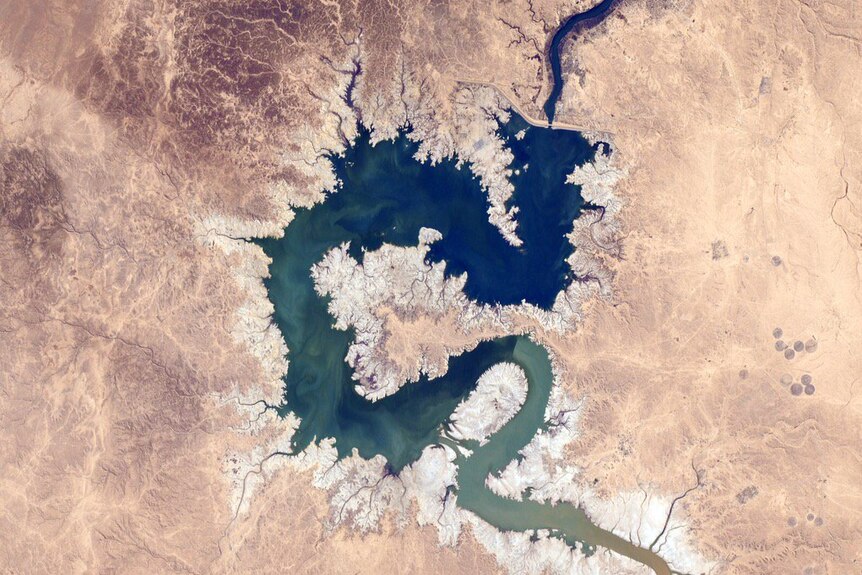 Haditha Dam Lake as seen from space