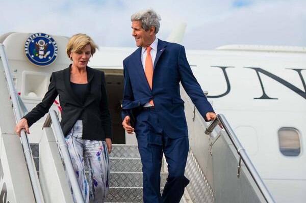 John Kerry arrives Julie Bishop ahead of AUSMIN