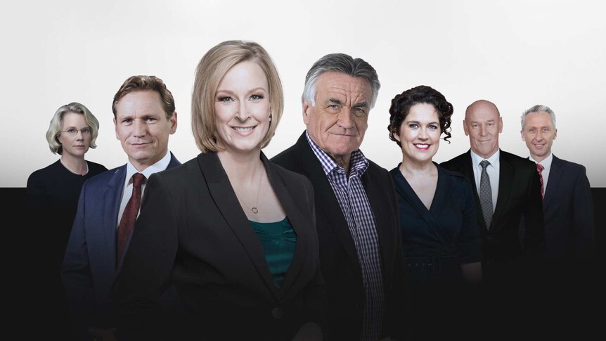 A composite image shows portrait shots of each ABC budget panellist.