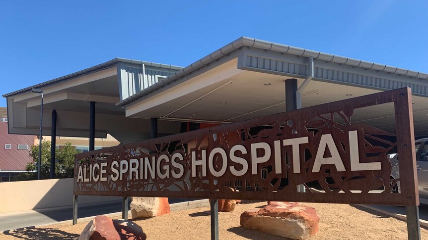 The sign out the front of Alice Springs Hospital