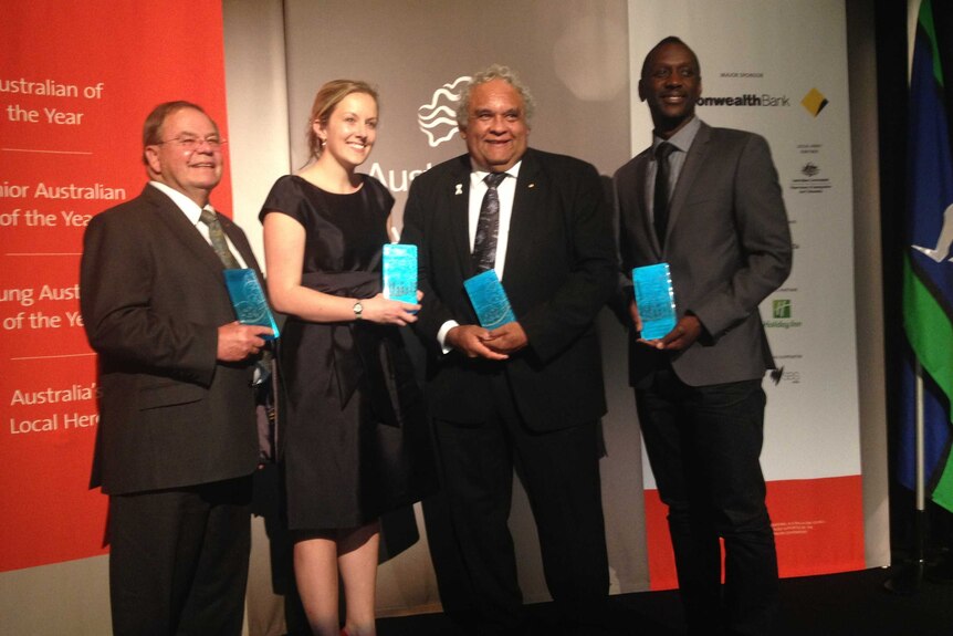 Dr Jim Peacock, Julie McKay, Tom Calma and Francis Owusu all took out awards at the 2013 ACT Australian of the Year ceremony.
