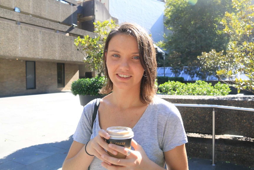 A young woman outside UTS.