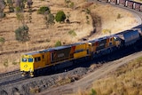 Aurizon freight train transporting coal