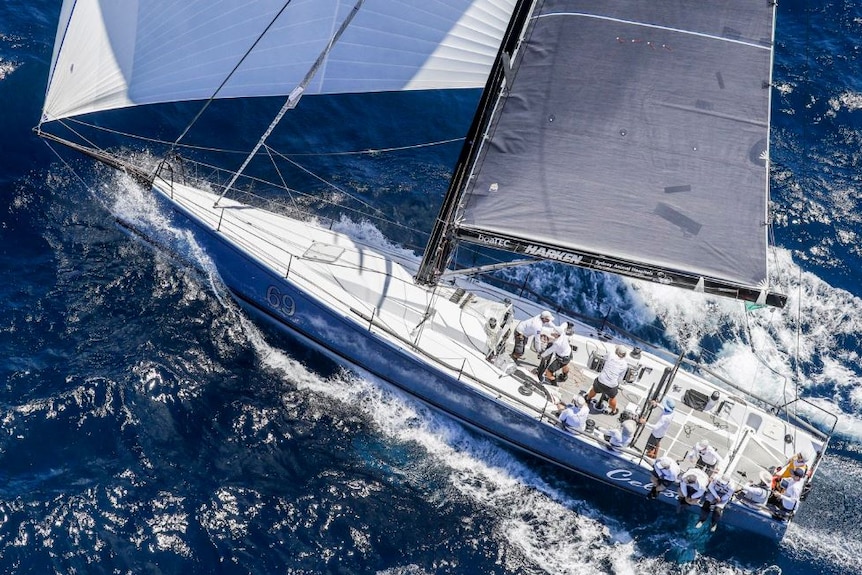 Celestial, sailing on day one of the Sydney To Hobart 2018 race.