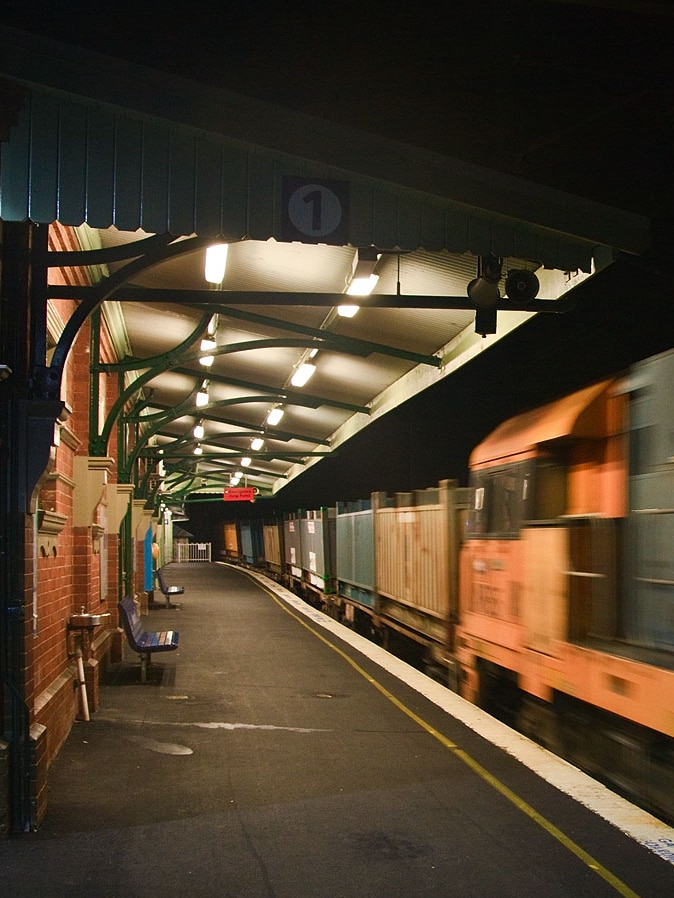 Freight train at Beecroft Station