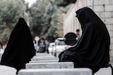 Unidentified woman in burka