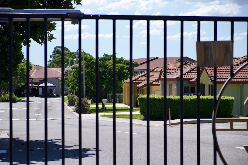 Front gate of Jeta Gardens aged care facility