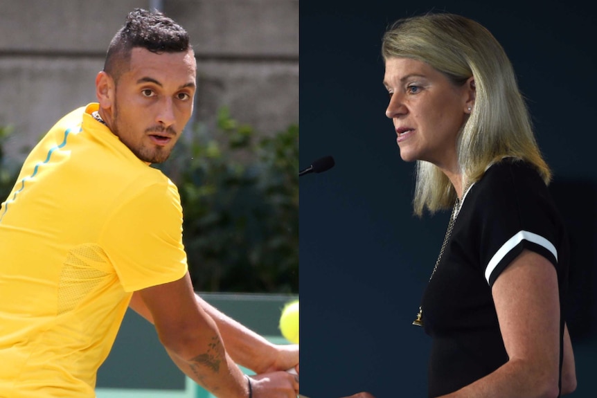 Composite of Nick Kyrgios and Kitty Chiller