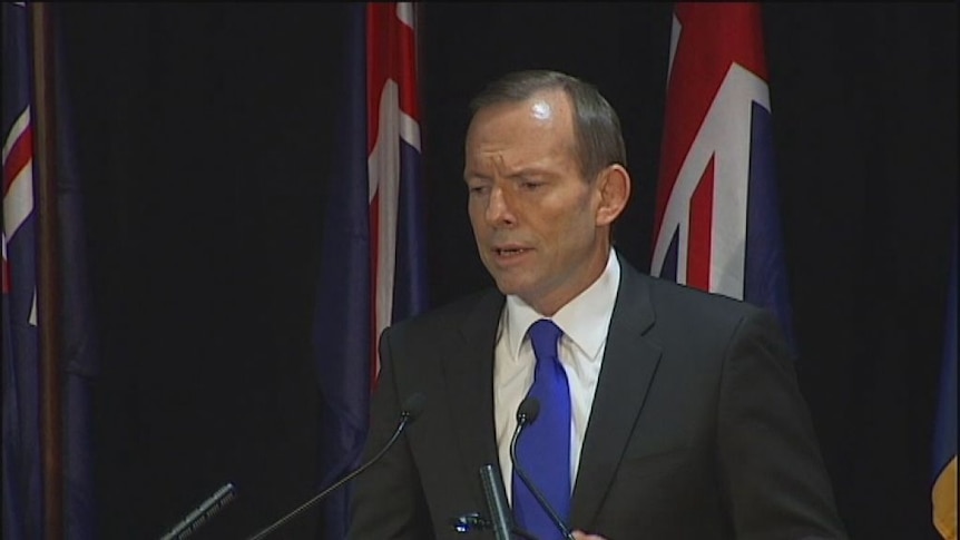 Tony Abbott is in Hobart for the Tasmanian Liberal Party conference.