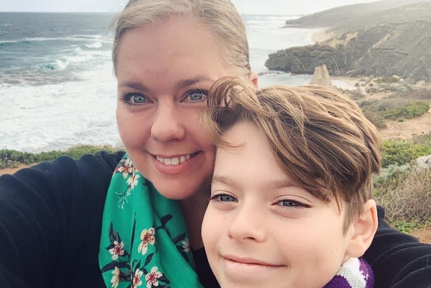 A close up selfie of Emma and her son Nico.