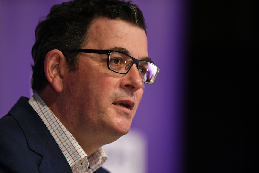 Daniel Andrews looks ahead.