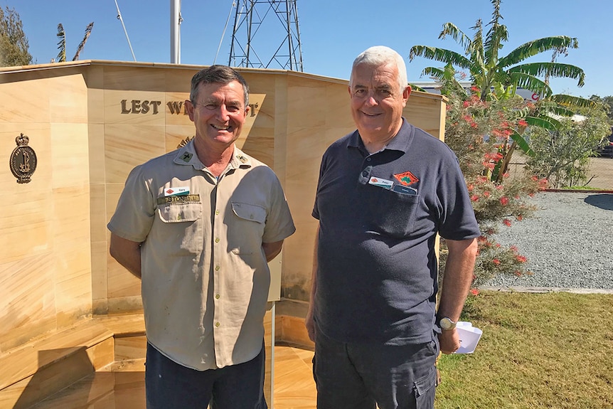 Veterans Chaplain Gary Stone and Veterans Support Group president Peter Handy