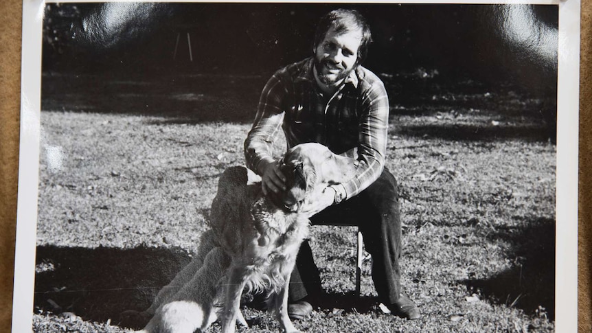 David Christophel with dog