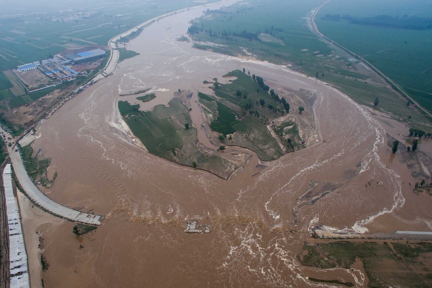 Aerial view of Xingtai, Hebei Province