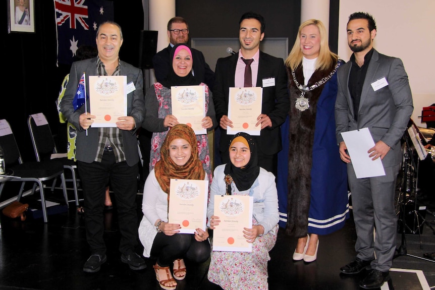 Heetham Hekmat and his family became Australian citizens in Hobart on January 26, 2017.