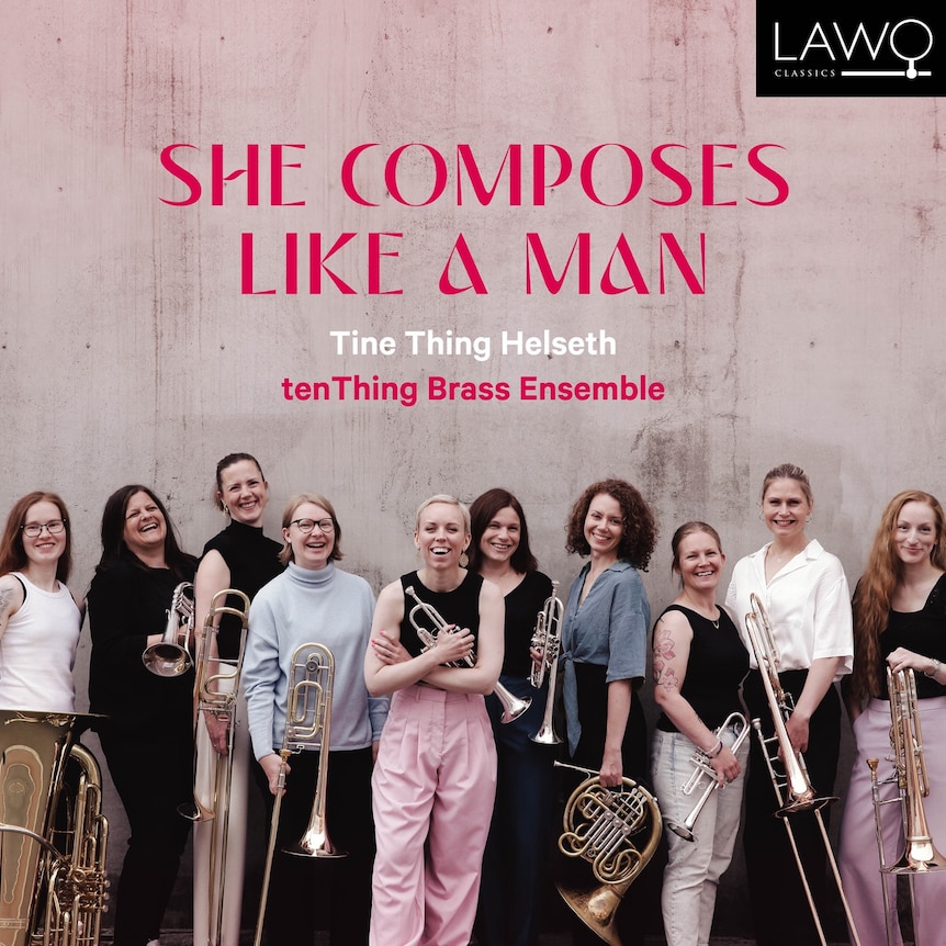 The cover art for brass ensemble tenThing's album She composes like a man.