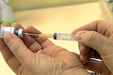 Needle being filled