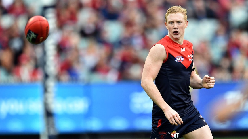 Clayton Oliver was involved in a verbal altercation with a Carlton supporter.