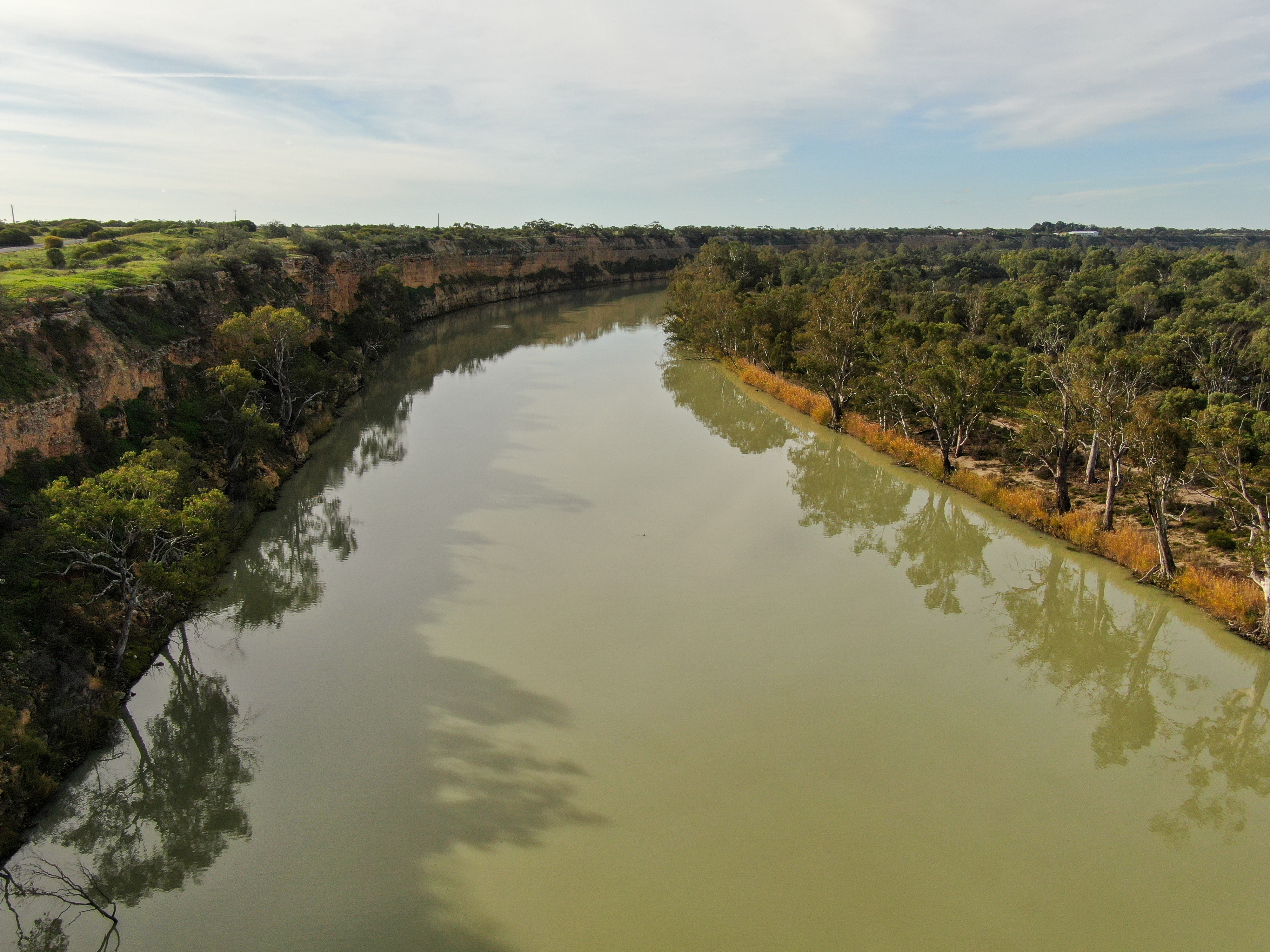 A wide river in rural South Australia.