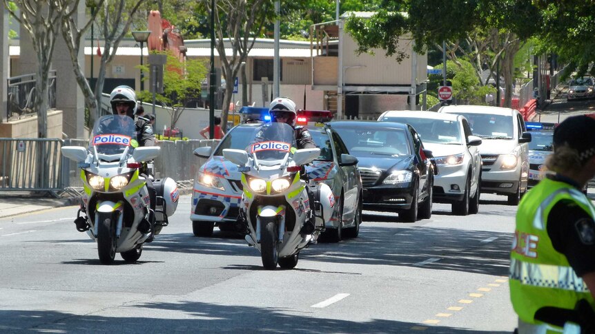 Motorcade of South African president Jacob Zuma
