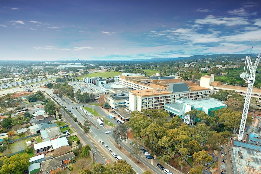 Aerial view of Flinders Medical Centre.