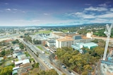 Aerial view of Flinders Medical Centre.