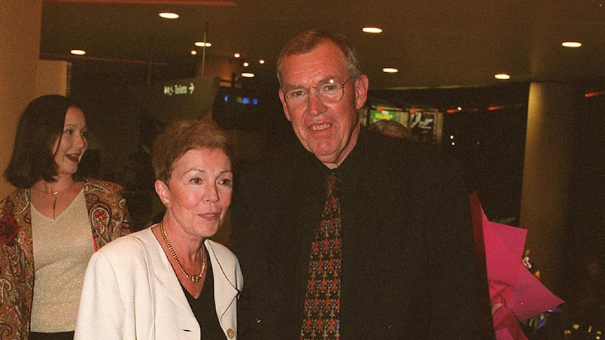 Peter Harvey with his wife, Anne, in 2001