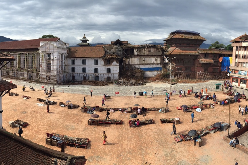 Street sellers are struggling to find business in Kathmandu Durbar Square
