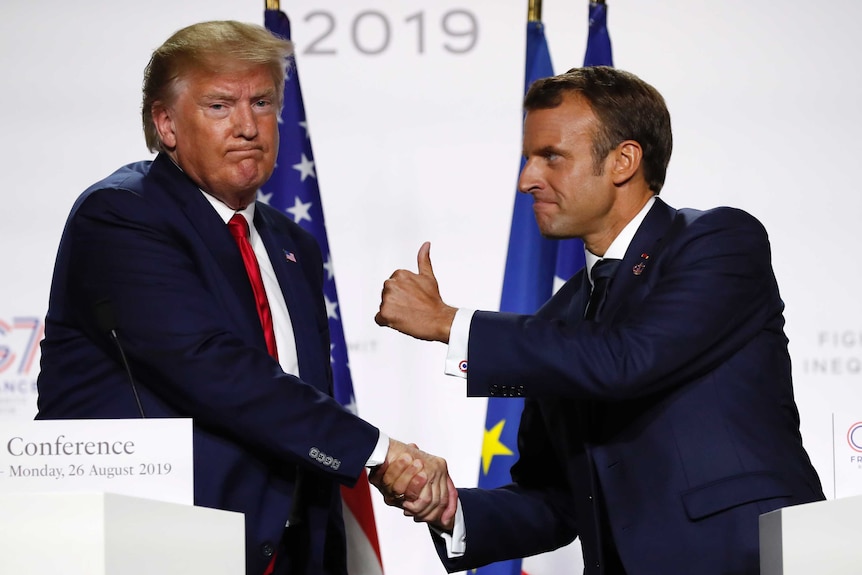 Donald Trump and Emmanuel Macron