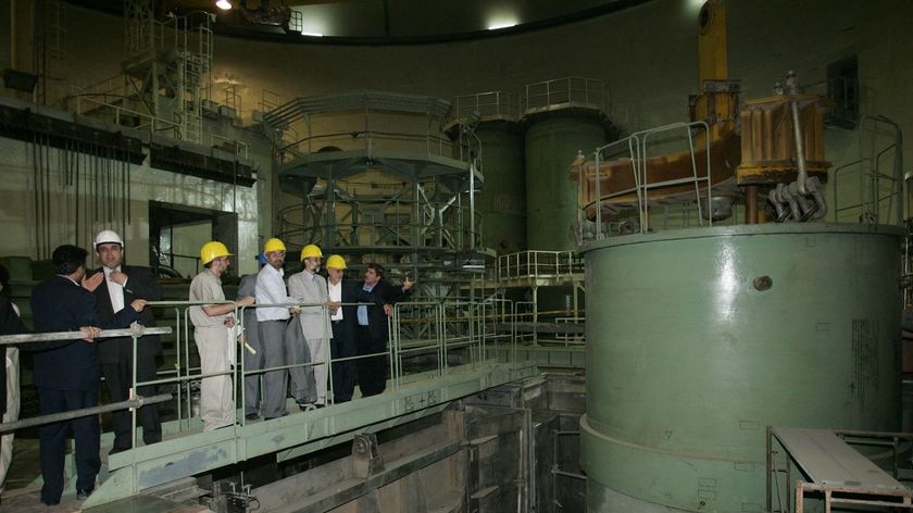 Gholam Ali Haddad-Adel visits the Bushehr nuclear power plant