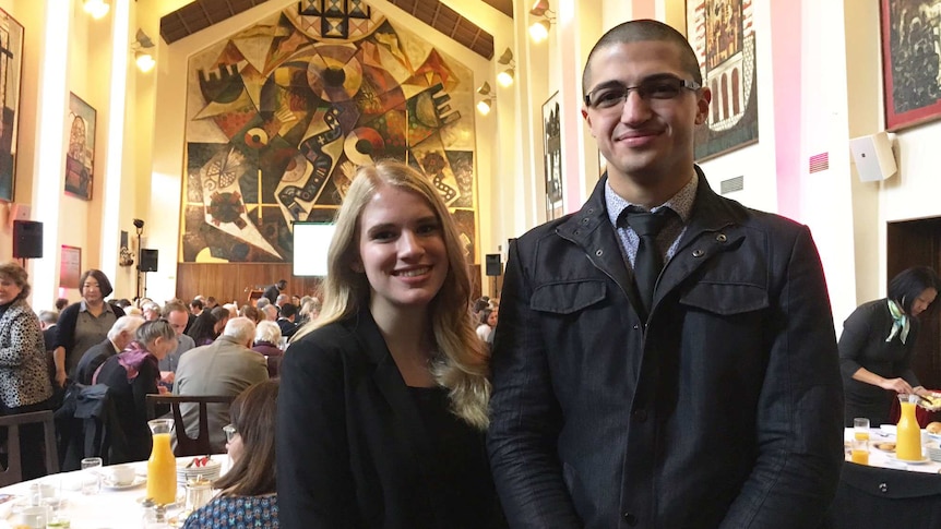 Tuckwell Scholarship recipients Sarah Campbell and Nishanth Pathy.