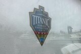 A picture of a sign which says Titanic survey expedition.