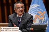 WHO Director-General Tedros Adhanom Ghebreyesus at a news conference in Geneva, July 3, 2020.