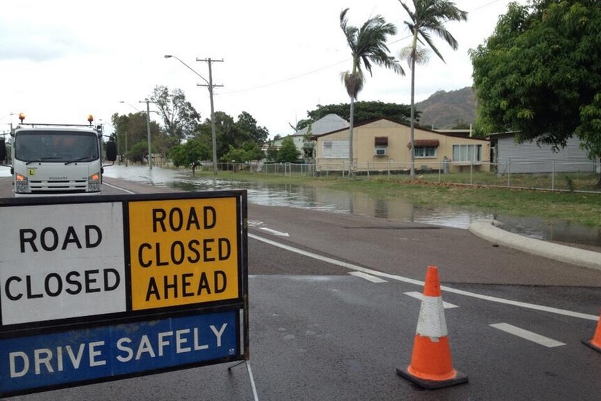 Boundary Street in Townsville during the king tide
