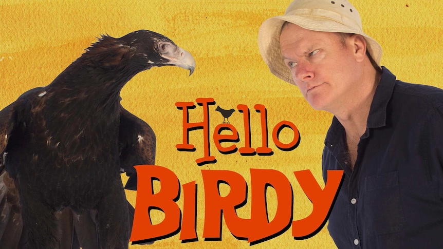 William McInnes staring at an Eagle with a suspicious face
